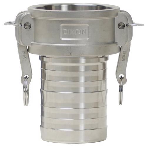 G400-C-SSCR 316 SS Global Crimp Style Cam & Groove Type C coupler x hose shank G400-C-SSCR Stainless Steel Type C Cam & Groove Type C coupler x hose shank